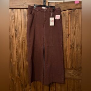 Risen Los Angeles chocolate brown wide leg jeans